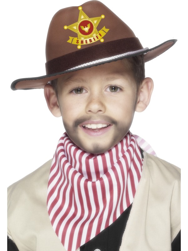 Cowboy Hat with Sheriff Badge