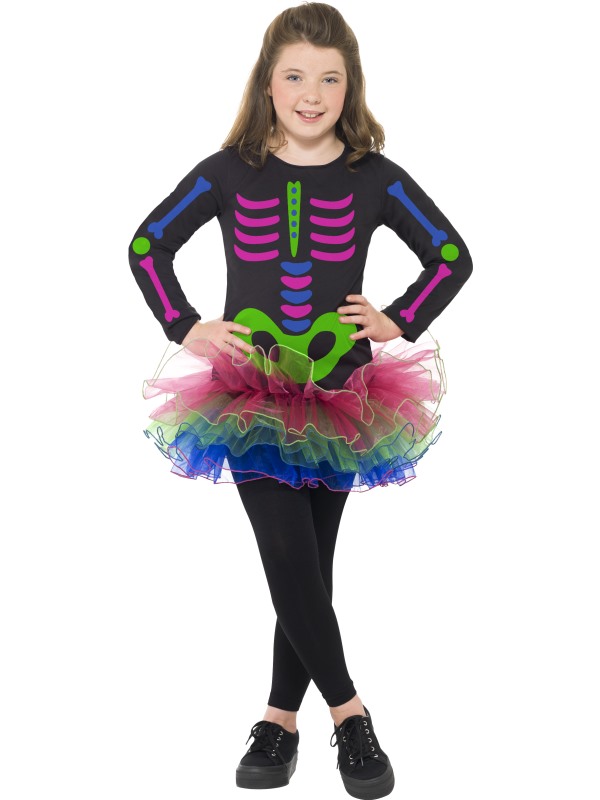 Neon Skeleton Girl Costume