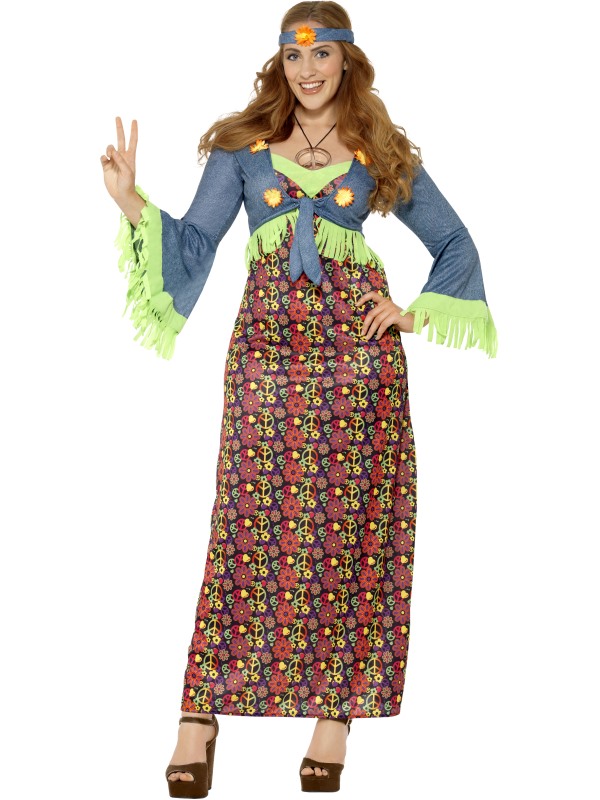 Curves Hippie Lady Costume