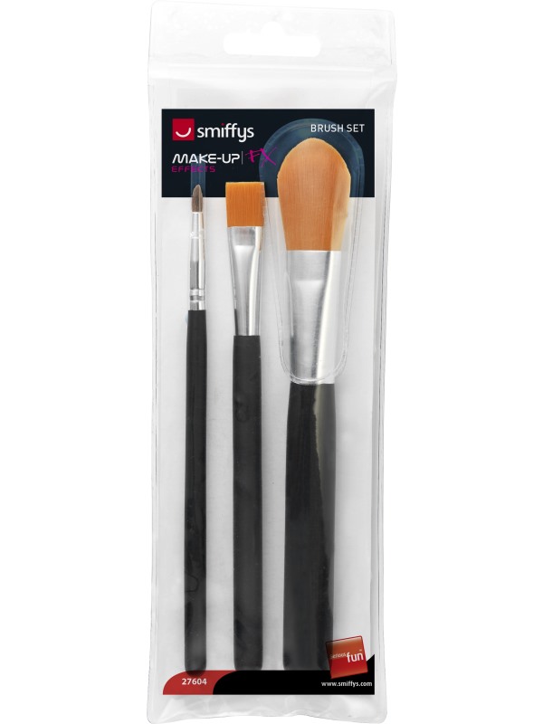 Cosmetic Brush Set, Pack of 3