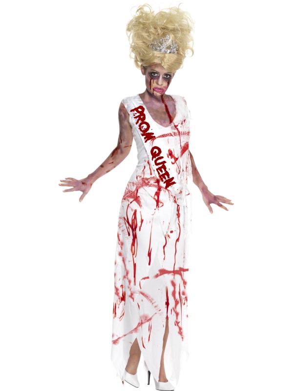 High School Horror Zombie Prom Queen Costume