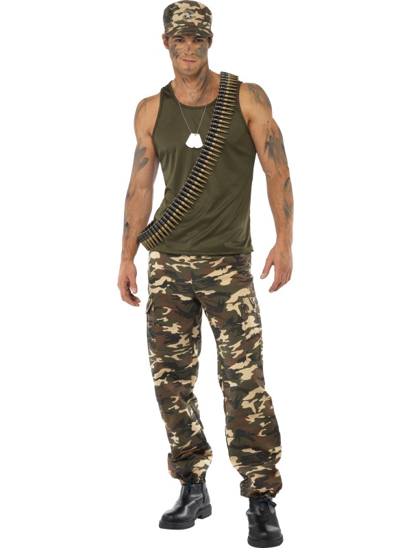 Khaki Camo Deluxe Costume, Male