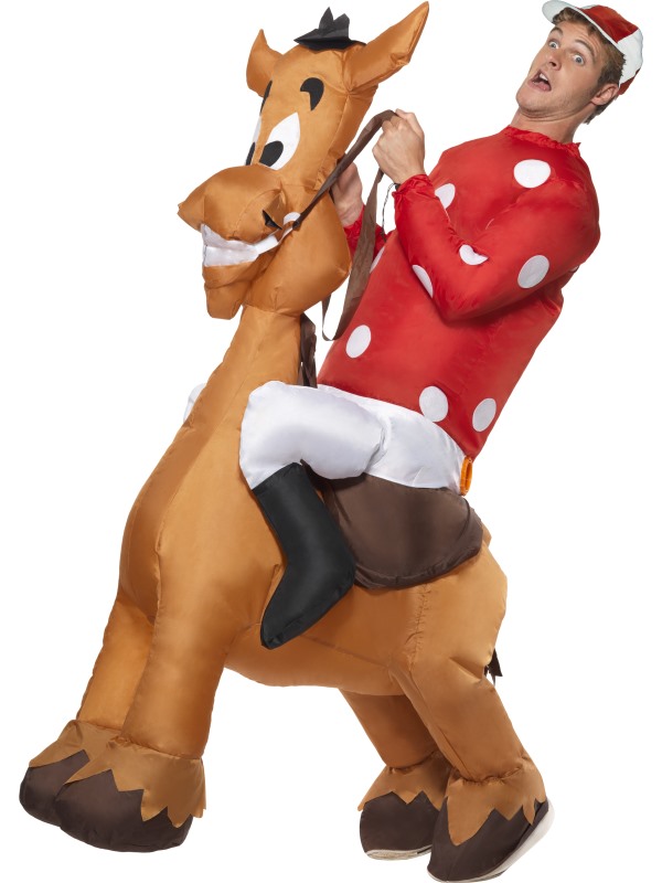 Inflatable Jockey and Horse Costume