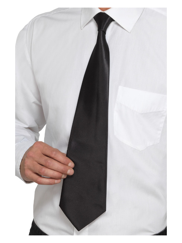 Deluxe Black Gangster Tie, Black