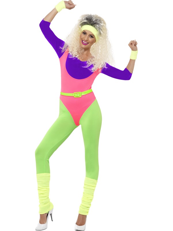 80s Work Out Costume, with Jumpsuit
