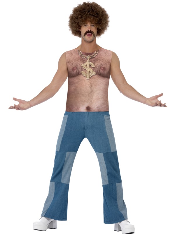 Realistic 70s Hairy Chest, Sleeveless Top