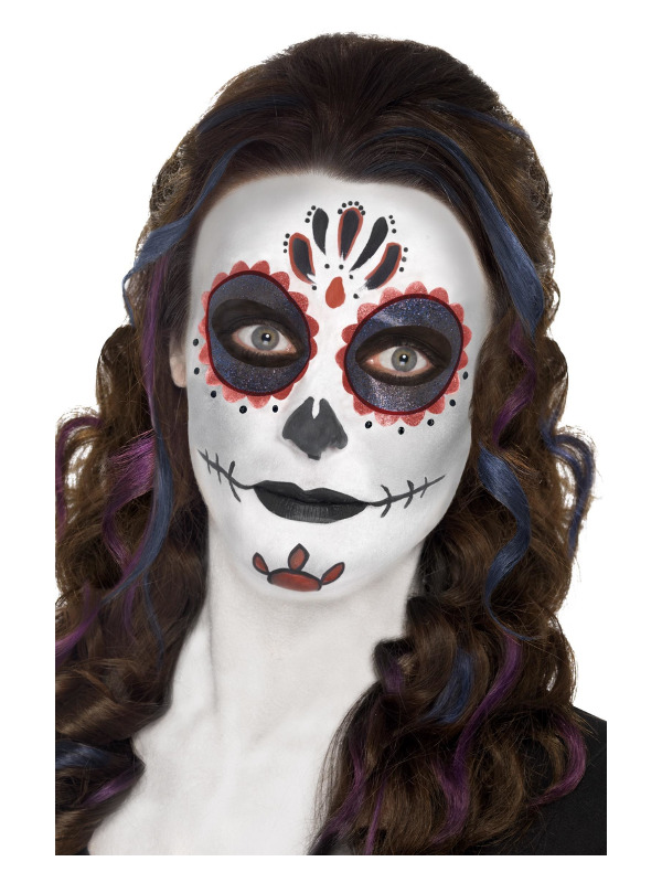 Smiffys Make-Up FX, Day of the Dead Kit, Aqua, 