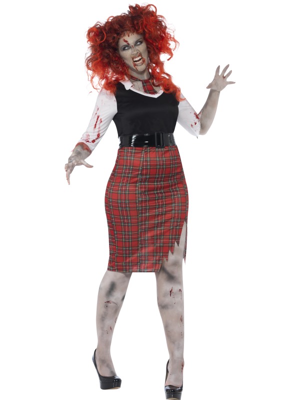 Curves Zombie School Girl Costume
