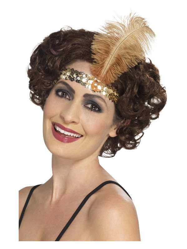 Flapper Headband, Gold