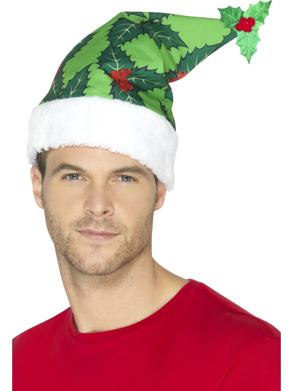 Holly Berry Santa Hat