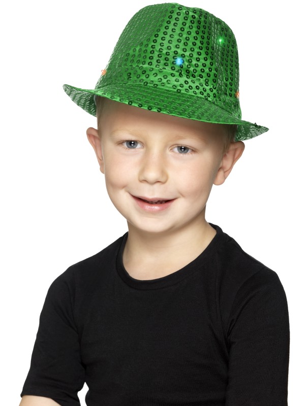 Light Up Sequin Trilby Hat