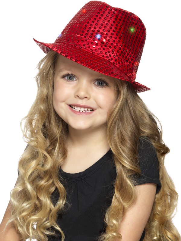 Light Up Sequin Trilby Hat