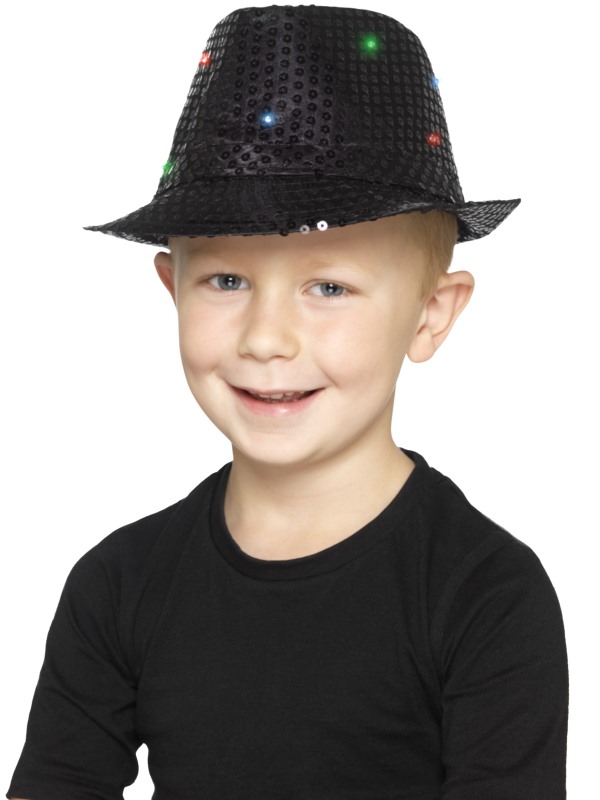 Light Up Sequin Trilby Hat