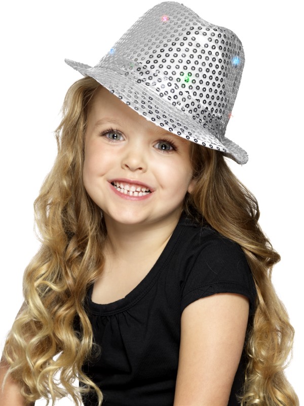 Light Up Sequin Trilby Hat