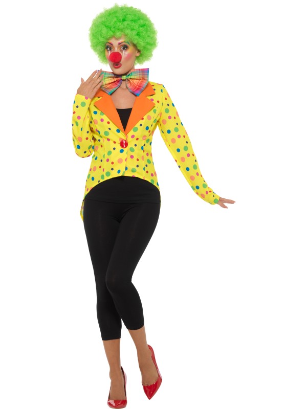 Colourful Clown Tailcoat Jacket, Ladies