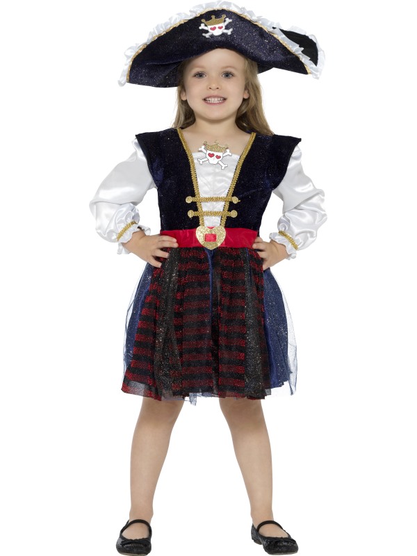 Deluxe Glitter Pirate Girl Costume