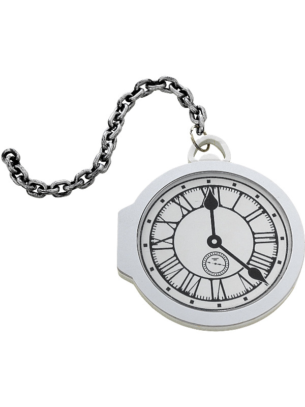 Oversized Pocket Watch, White