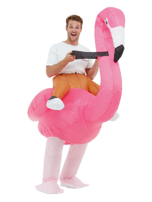 Inflatable Ride Em Flamingo Costume, Pink