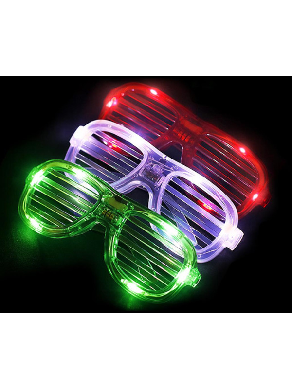 LED Light Up Shutter Glasses, Assorted