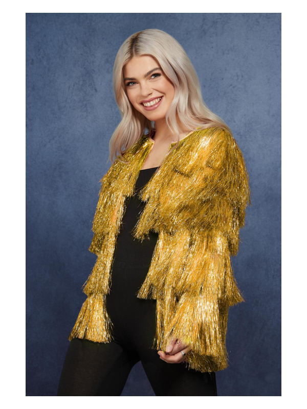 Fever Tinsel Festival Jacket, Gold