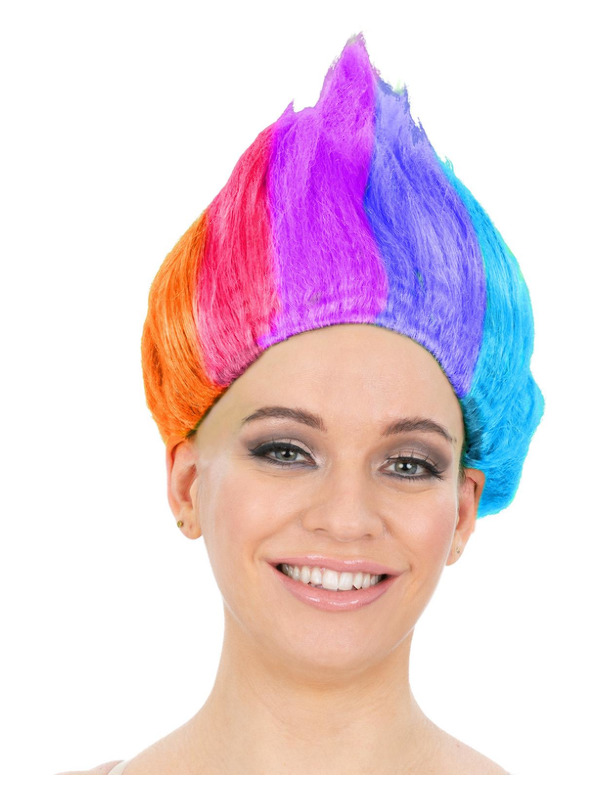 90s Troll Wig, Rainbow
