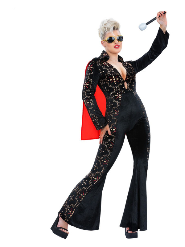 Elvis Black Rhinestone Costume