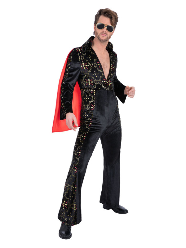 Elvis Black Rhinestone Costume