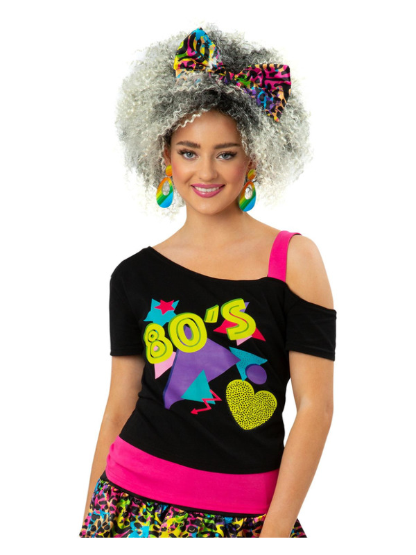 80s Off the Shoulder T-Shirt, Printed