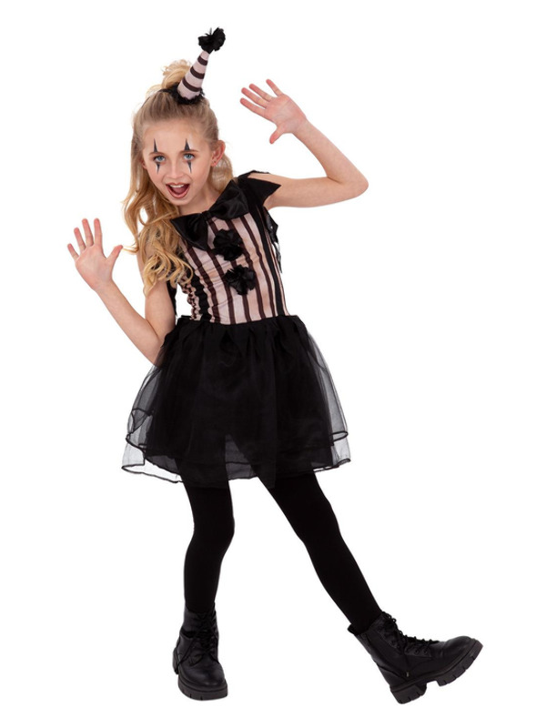 Dark Vintage Clown Costume, Girls