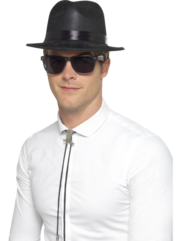 Flocked Fedora Hat