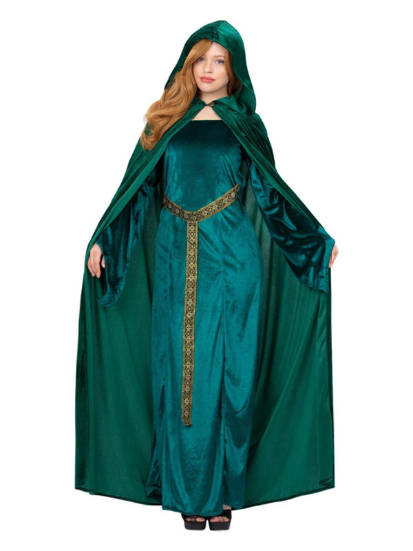 Deluxe Cloak, Emerald Green, Adults